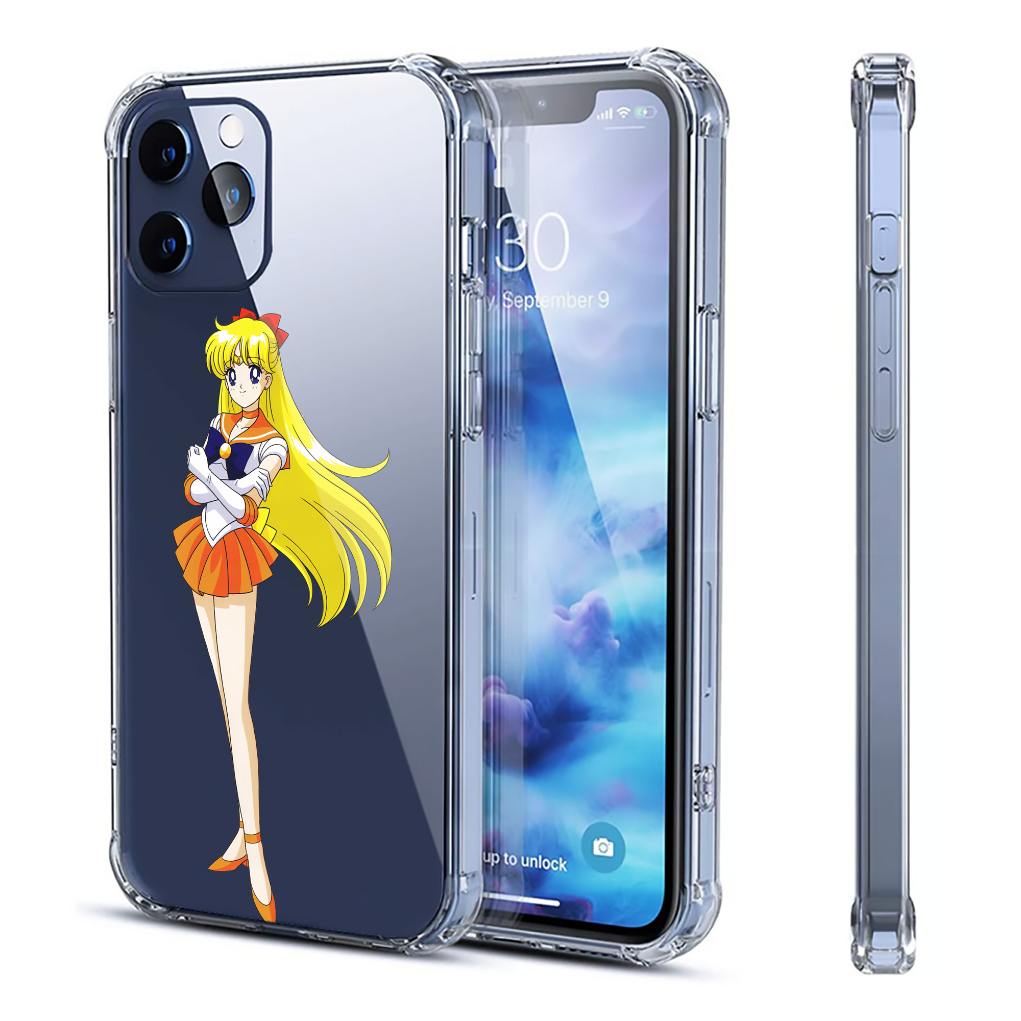 （画像用） 美少女戦士セーラームーン 愛野 美奈子 あいの みなこ Sailor Moon Aino Minako 【iPhone 12シリーズ対応】透明スマホケース（クリアソフトケース）